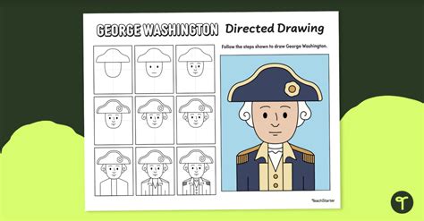 directed drawing george washington|george washington trace drawing.